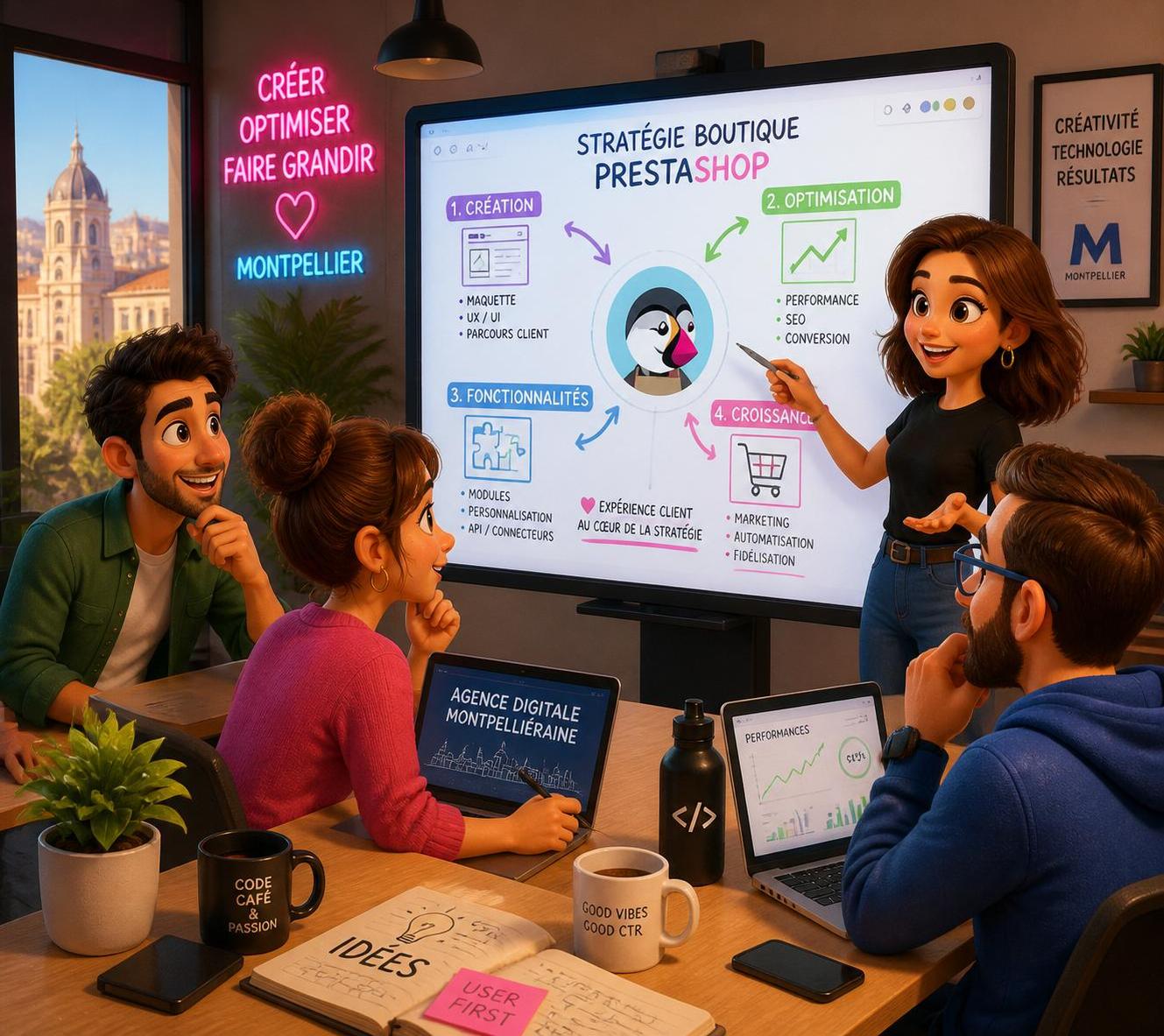 agence prestashop à montpellier spécialisée dans l'optimisation et la gestion de votre boutique en ligne pour booster vos ventes facilement et efficacement.