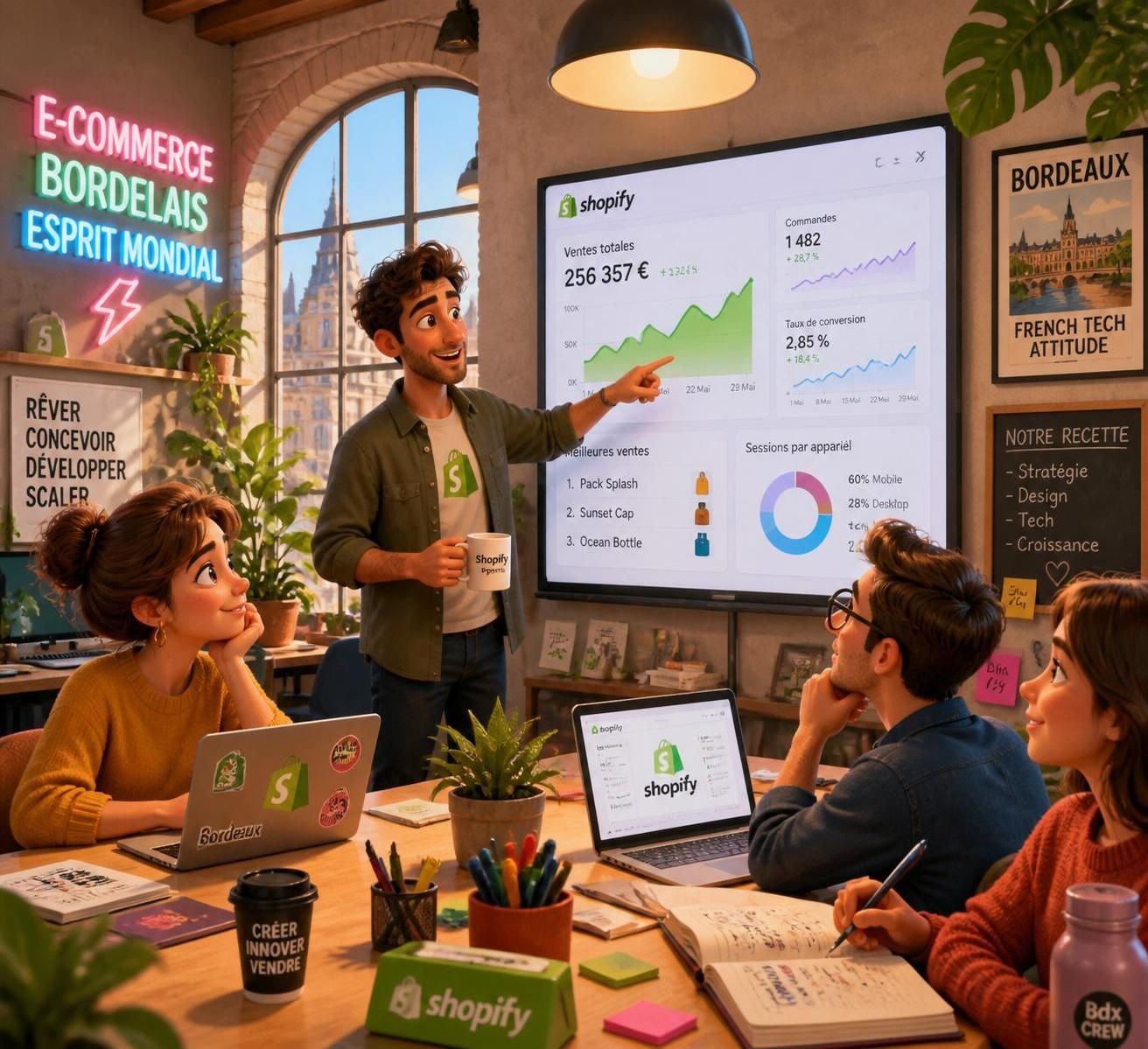 agence shopify à bordeaux spécialisée dans la création et l'optimisation de boutiques en ligne pour booster vos ventes rapidement et efficacement. contactez-nous dès aujourd'hui !