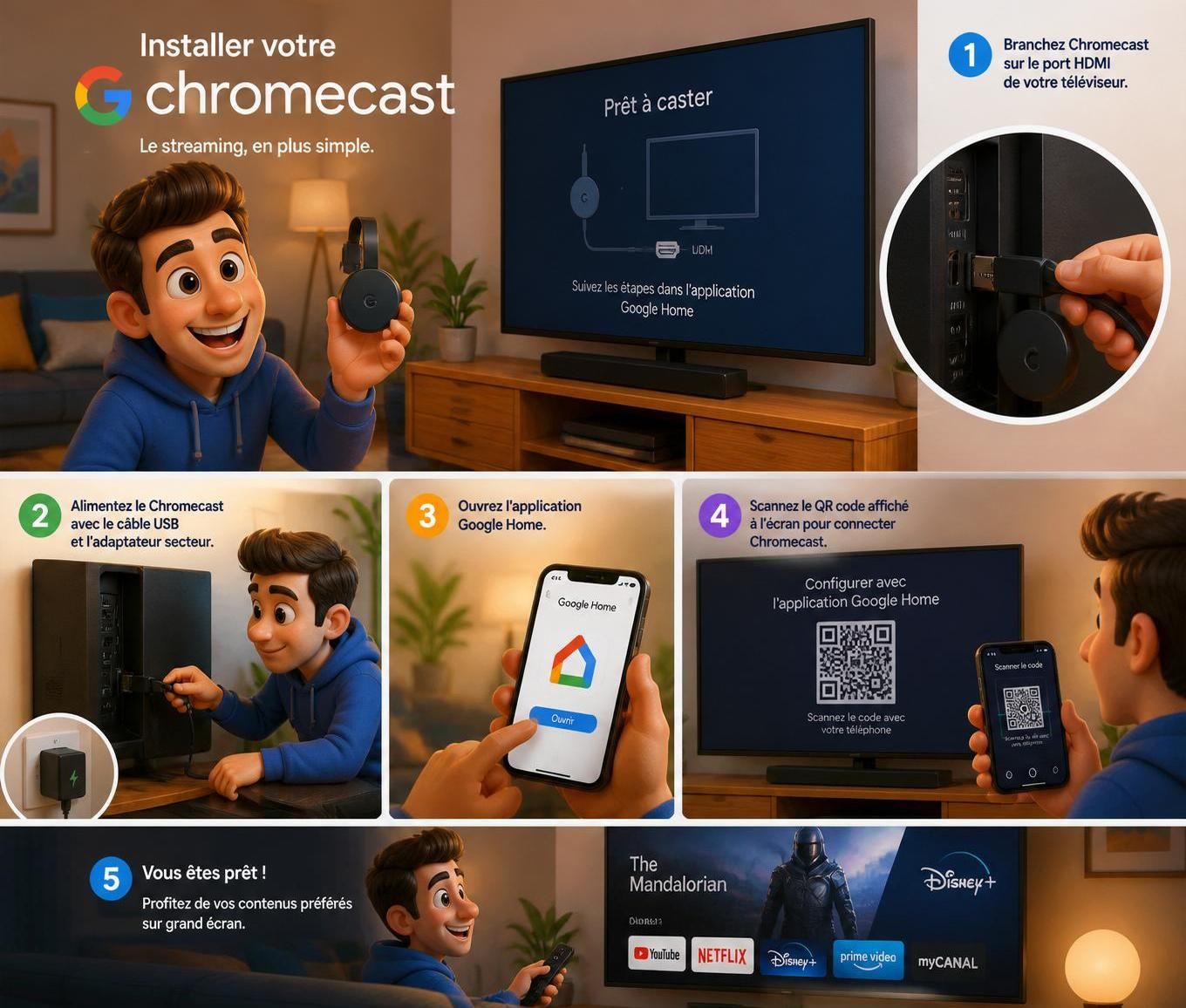 apprenez à configurer facilement votre chromecast grâce à ce guide complet pour débutants. suivez des étapes simples pour profiter de votre streaming en un rien de temps.
