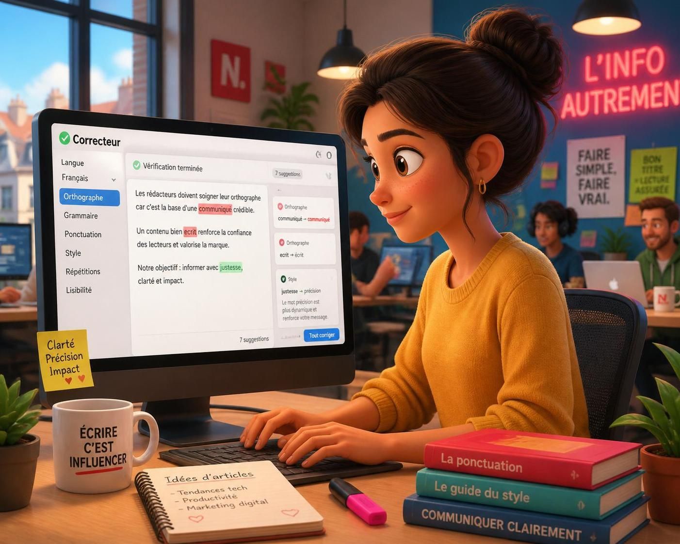découvrez notre correcteur d’orthographe facile à utiliser pour améliorer rapidement la qualité de vos textes en un seul clic. écrivez sans fautes et gagnez en confiance !