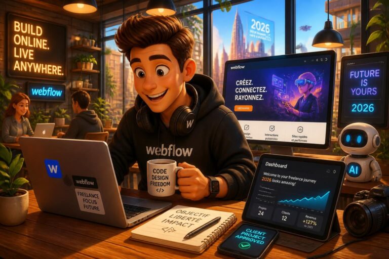 Devenir développeur webflow freelance : lancez votre carrière en 2026