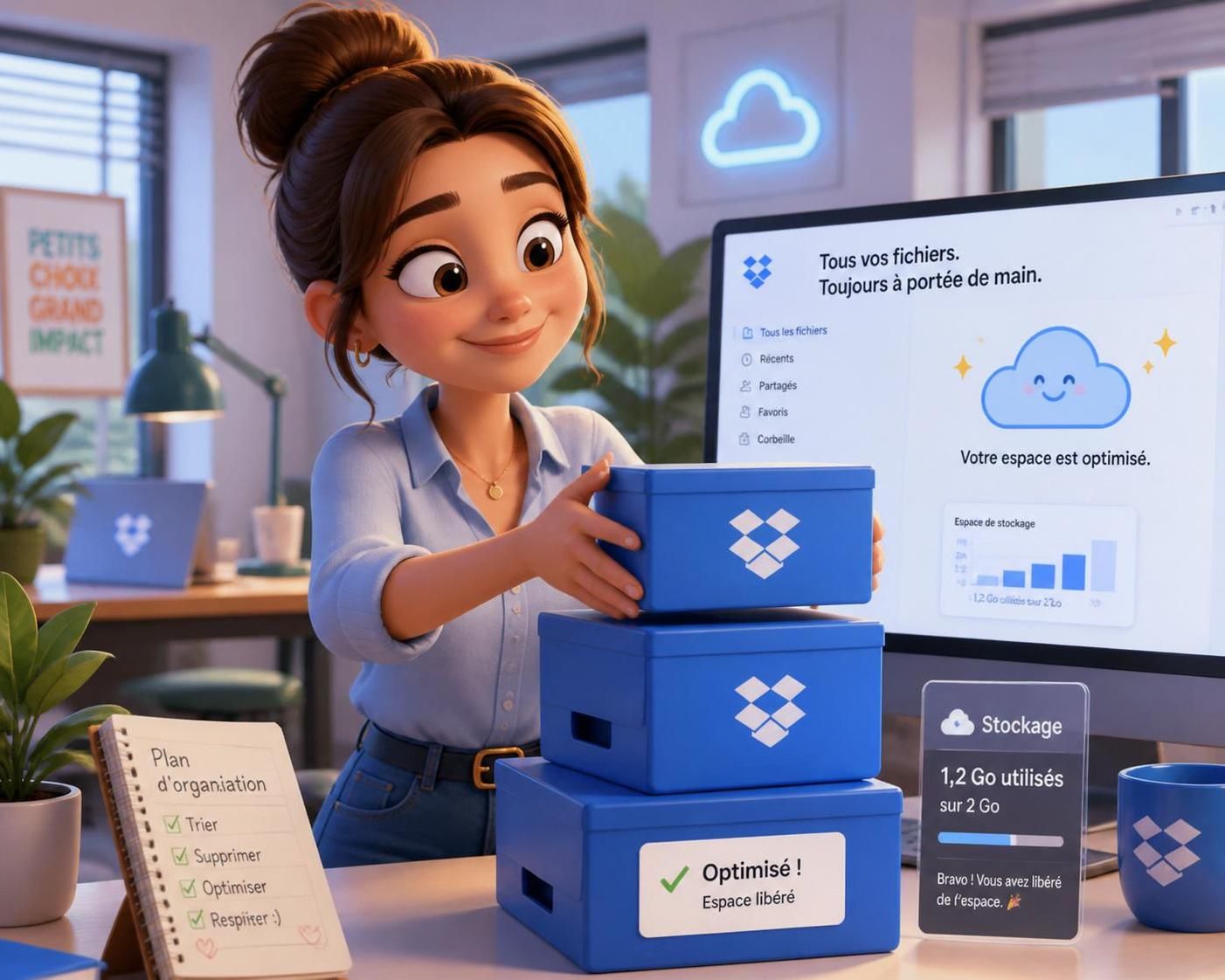 Dropbox gratuit : combien d'espace tu as et comment l'optimiser 1 découvrez combien d'espace de stockage gratuit vous offre dropbox et apprenez des astuces simples pour optimiser votre espace et mieux gérer vos fichiers.